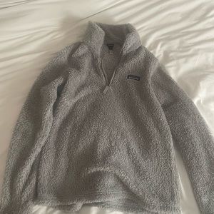 Patagonia grey fuzzy fleece